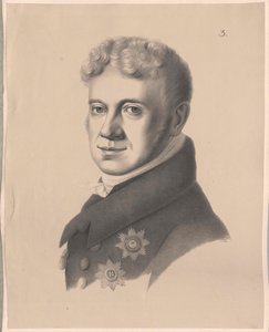 Grigori Alexandrovich Baron von Stroganov (tryck) av Artist Unknown