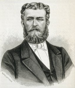 HOHENZOLLERN-SIGMARINGEN, Leopold (1835-1905). Bror till kung Carol I av Rumänien och far till den blivande kung Ferdinand av Rumänien. Gravyr av Artist Unknown