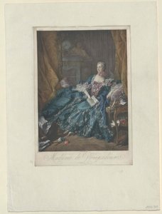 Jeanne Antoinette Poisson Pompadour av Artist Unknown