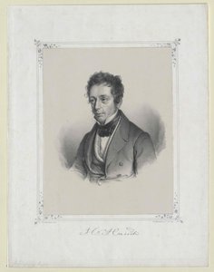 Johannes Carsten Hauch (tryck) av Artist Unknown