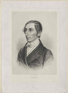 Karl Maria von Weber (tryck) av Artist Unknown