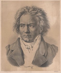 Ludwig van Beethoven (tryck) av Artist Unknown