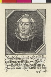 Magdalene Baronessan Herberstein av Artist Unknown