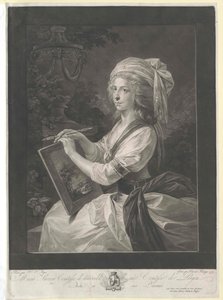 Maria Theresia grevinna Pergen av Artist Unknown