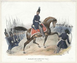 Nationalgardet och kollegiala legionen den 26 maj 1848 av Artist Unknown