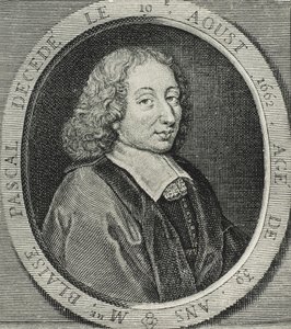 PASCAL, Blaise (1623-1662). Fransk matematiker, fysiker och filosof. Gravyr av Artist Unknown