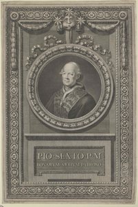 Påve Pius VI (tryck) av Artist Unknown