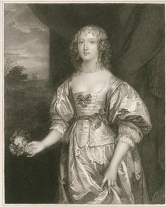 Porträtt av Elizabeth Cecil (gravyr) av Artist Unknown