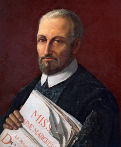 Porträtt av Giovanni Pierluigi da Palestrina, italiensk kompositör. (målning) av Artist Unknown