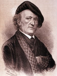 Porträtt av Wilhelm Richard Wagner (etsning) av Artist Unknown