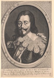Prins av huset Sachsen-Weimar Bernard (tryck) av Artist Unknown