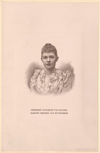 Prinsessan av Bayern Elisabeth (tryck) av Artist Unknown