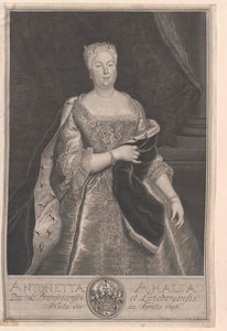 Prinsessan av Brunswick-Wolfenbuettel Antoinette Amalie av Artist Unknown