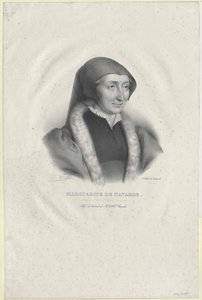 Prinsessan av Frankrike Margareta (tryck) av Artist Unknown