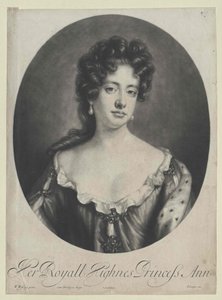 Drottning av England Anne (tryck) av Artist Unknown