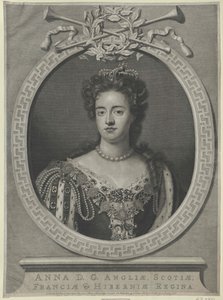 Drottning av England Anne (tryck) av Artist Unknown