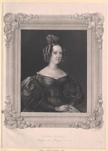 Drottning av Portugal Mary II da honour av Artist Unknown