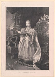 Drottning av Spanien Isabella II av Artist Unknown
