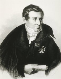 SCHLEGEL, August Wilhelm von (1767-1845). Tysk teoretiker inom romantiken. Litografi. av Artist Unknown