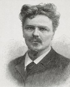 STRINDBERG, August (1849-1912). Portrait of August Strindberg. Engraving. av Artist Unknown