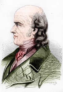Porträtt av Samuel Hahnemann, homeopatins fader. av Artist Unknown