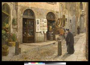 Via San Bernardino alle Ossa i Milano, Italien, 1912 av Arturo Ferrari