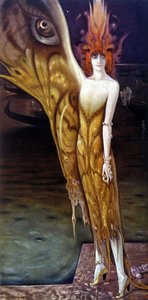 Porträtt av Marchesa (Marquise) Luisa Casati (1881-1957), av Arturo Martini (1885-1947) 1912.