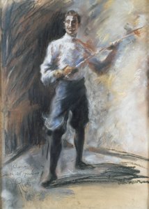 Fäktmästaren Weisi, av Arturo Rietti (1863-1943), pastell på papper, 72x53 cm. Italien, 1900-talet.