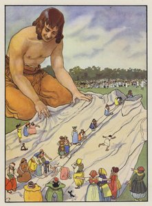 Illustration för Gullivers Travels av Jonathan Swift av Artus Scheiner