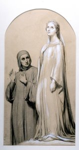 Dante och Beatrice av Ary Scheffer