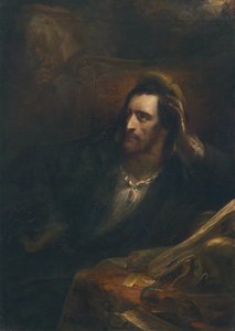 Faust i sitt arbetsrum, signerad och daterad Ary Scheffer 1831 nedre högra av Ary Scheffer