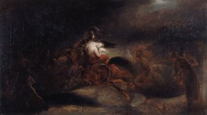 Lenore. De döda reser fort, ca. 1830. av Ary Scheffer