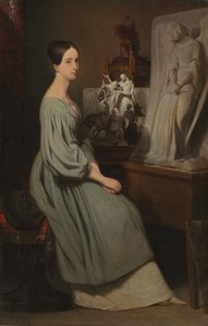 Prinsessan Marie dOrléans i hennes studio, ca. 1838. av Ary Scheffer