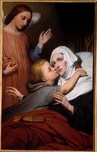 The Charitable Child Ett litet barn ger en kyss till en allierad kvinna. Målning av Ary Scheffer (1795-1858) 1840 Nantes, Musee des Beaux Arts av Ary Scheffer