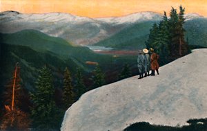 Tittar ner från Mount Rainier, c1916 av Asahel Curtis