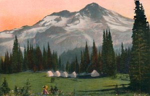 Mount Rainier från Indian Henrys, c1916