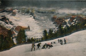 Snöboll i Paradise Valley på midsommar, Mt. Rainier National Park, c1916