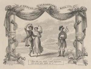 Årlig Caledonian Ball Ticket, 1800-talet. av Asher Brown Durand