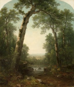Skogsbäck med utsikt av Asher Brown Durand