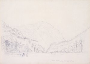 Notch House, White Mountains, New Hampshire, 1839 (grafit på papper) av Asher Brown Durand