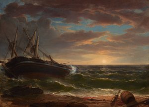 Det strandade fartyget av Asher Brown Durand