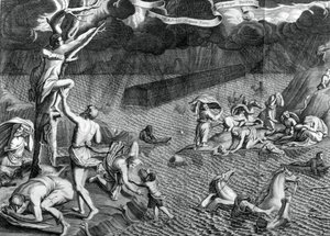 Syndfloden, 1675 av Athanasius Kircher