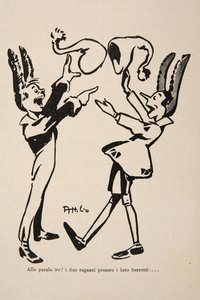 Pinocchio och Candlewick, illustration från "Pinocchio"