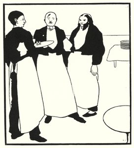Cafe Boys (gravyr) av Aubrey (after) Beardsley