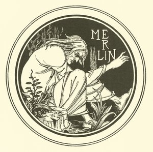 Merlin (litografi) av Aubrey (after) Beardsley