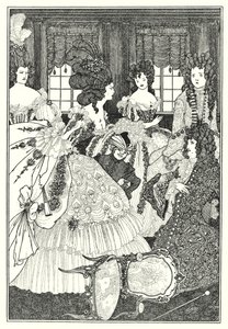 Slaget vid Beaux och Belles (gravyr) av Aubrey (after) Beardsley