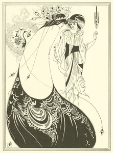 Påfågelkjol (litografi) av Aubrey (after) Beardsley