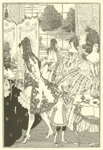 Låsets våldtäkt (litografi) av Aubrey (after) Beardsley