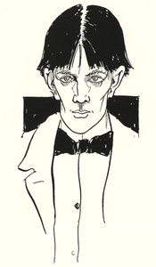 Ett porträtt av Aubrey Beardsley ensam av Aubrey Beardsley