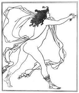Apollo förföljer Daphne (penna och bläck) av Aubrey Beardsley